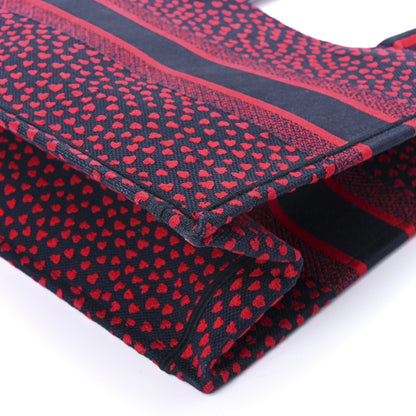 Christian Dior Canvas Embroidered Pop Heart I Love Paris Medium Book Tote Red Multicolor 12 of 12