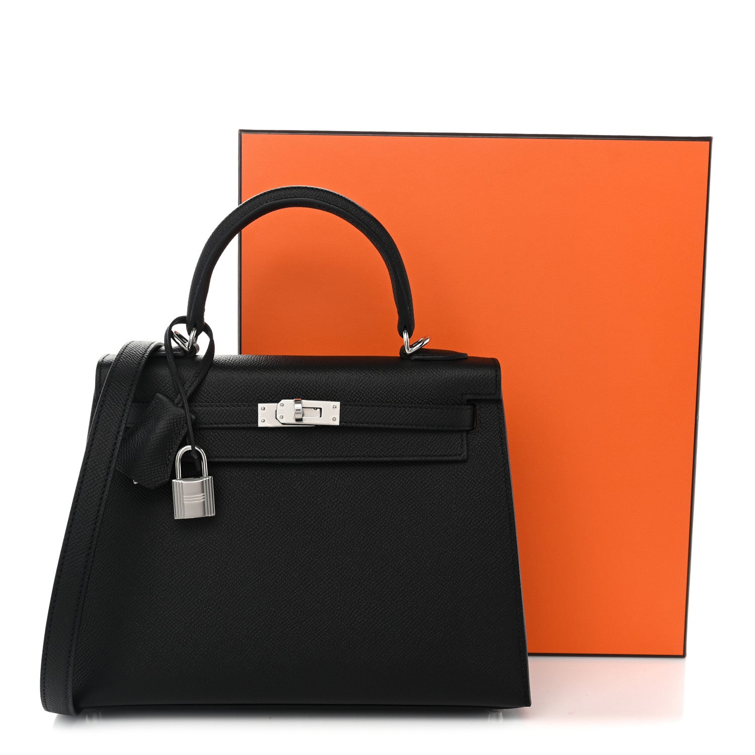 Hermes Epsom Kelly Sellier 25 Black 10 of 10