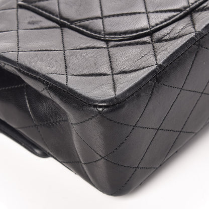 Chanel Lambskin Quilted Medium Double Flap Bag Black 13 of 18
