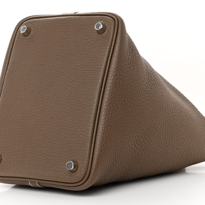 Hermes Taurillon Clemence Picotin Lock 18 PM Etoupe 10 of 11