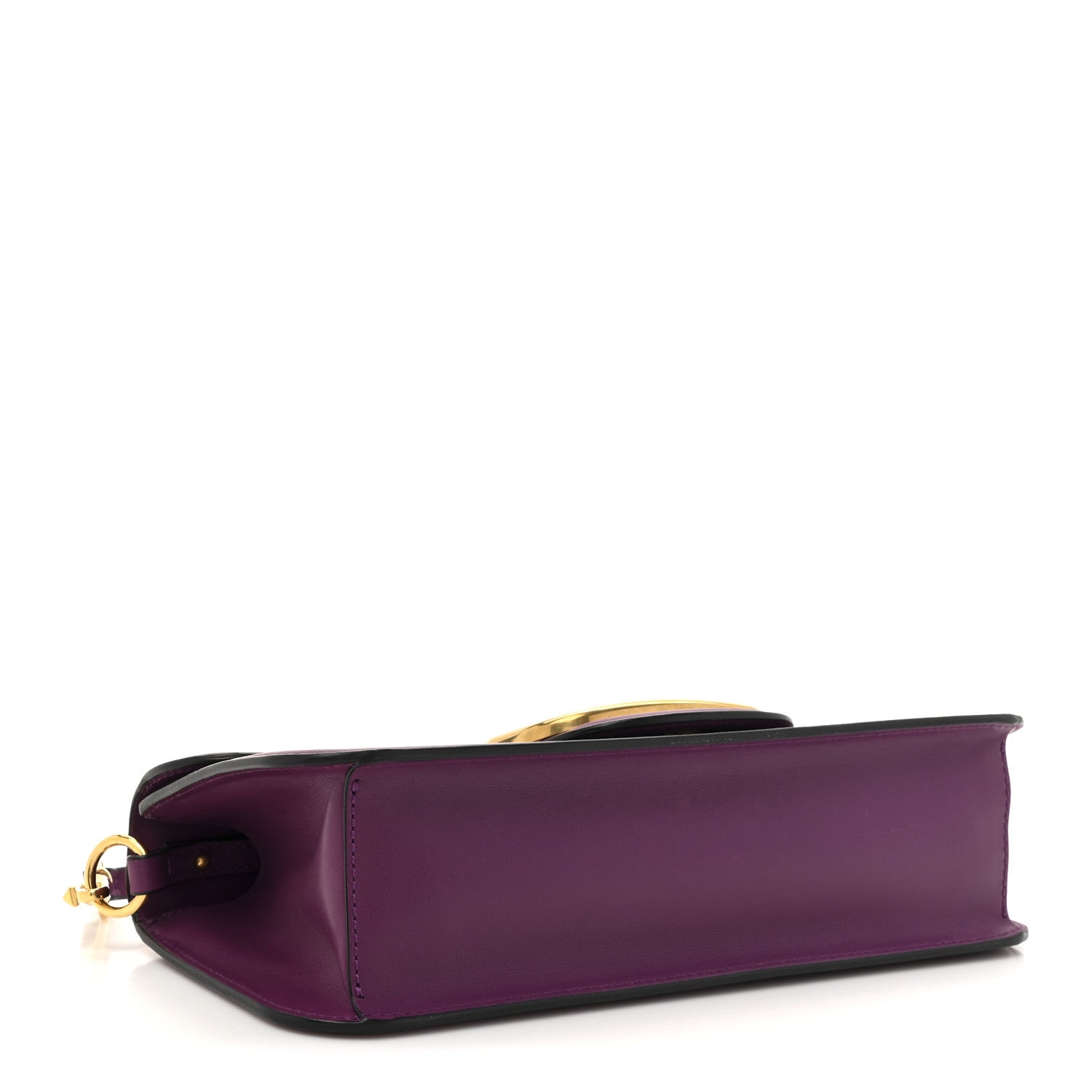 Valentino Garavani Calfskin Vlogo Loco Shoulder Bag Prune 4 of 20