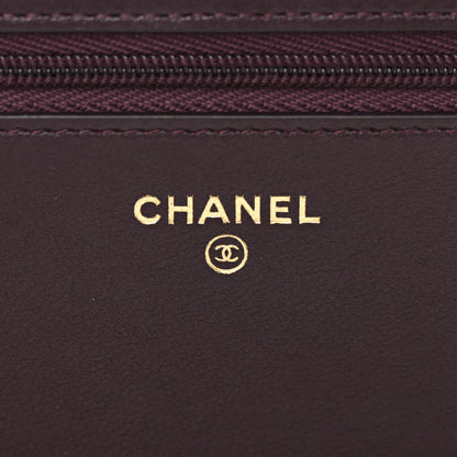 Chanel Velvet Metiers D'Art Wallet On Chain WOC Burgundy 6 of 12