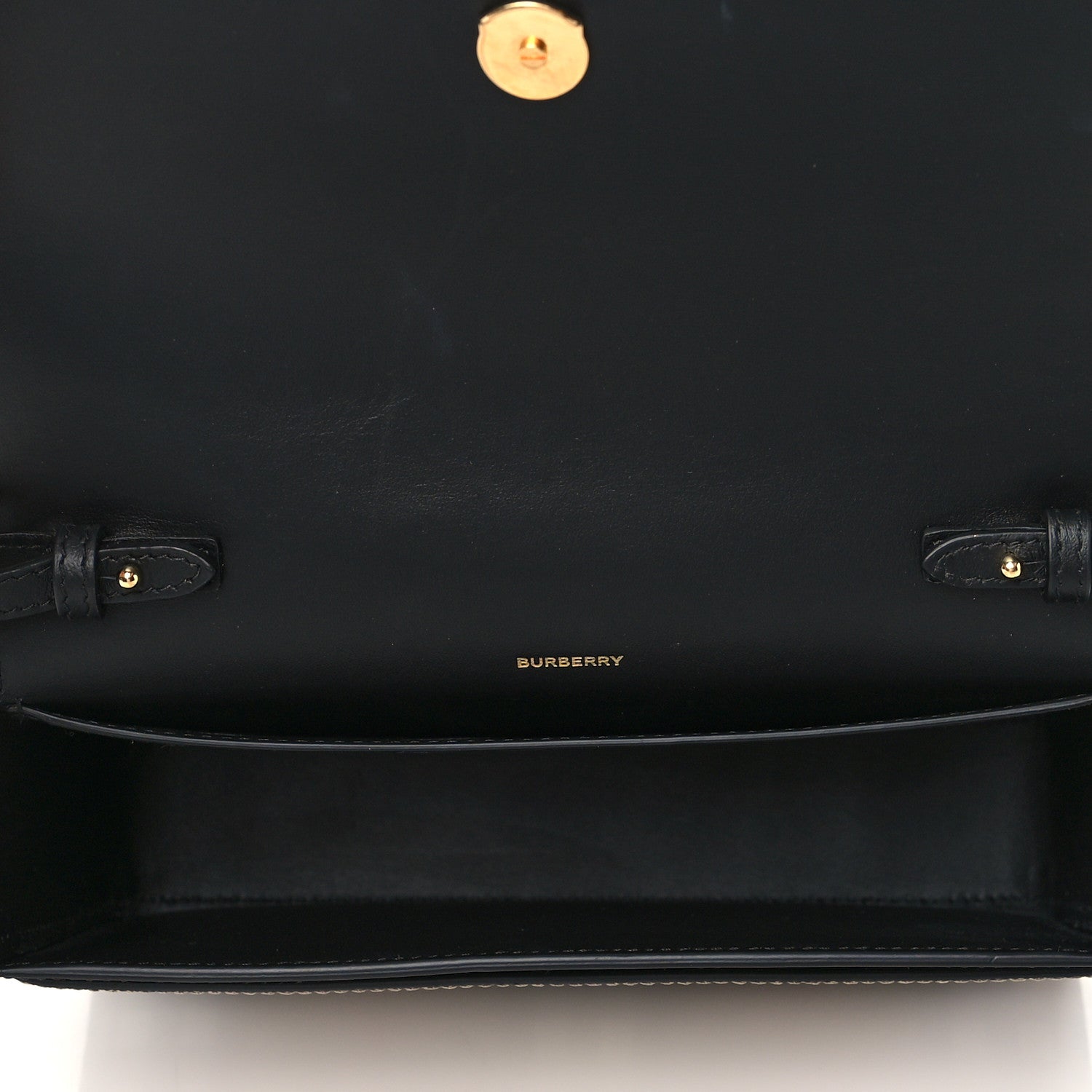 Burberry Calfskin Vintage Check New Hampshire Bag Black 5 of 9