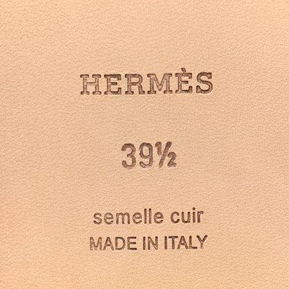 Hermes Epsom Oran Sandals 39.5 Jaune Curcuma 7 of 9