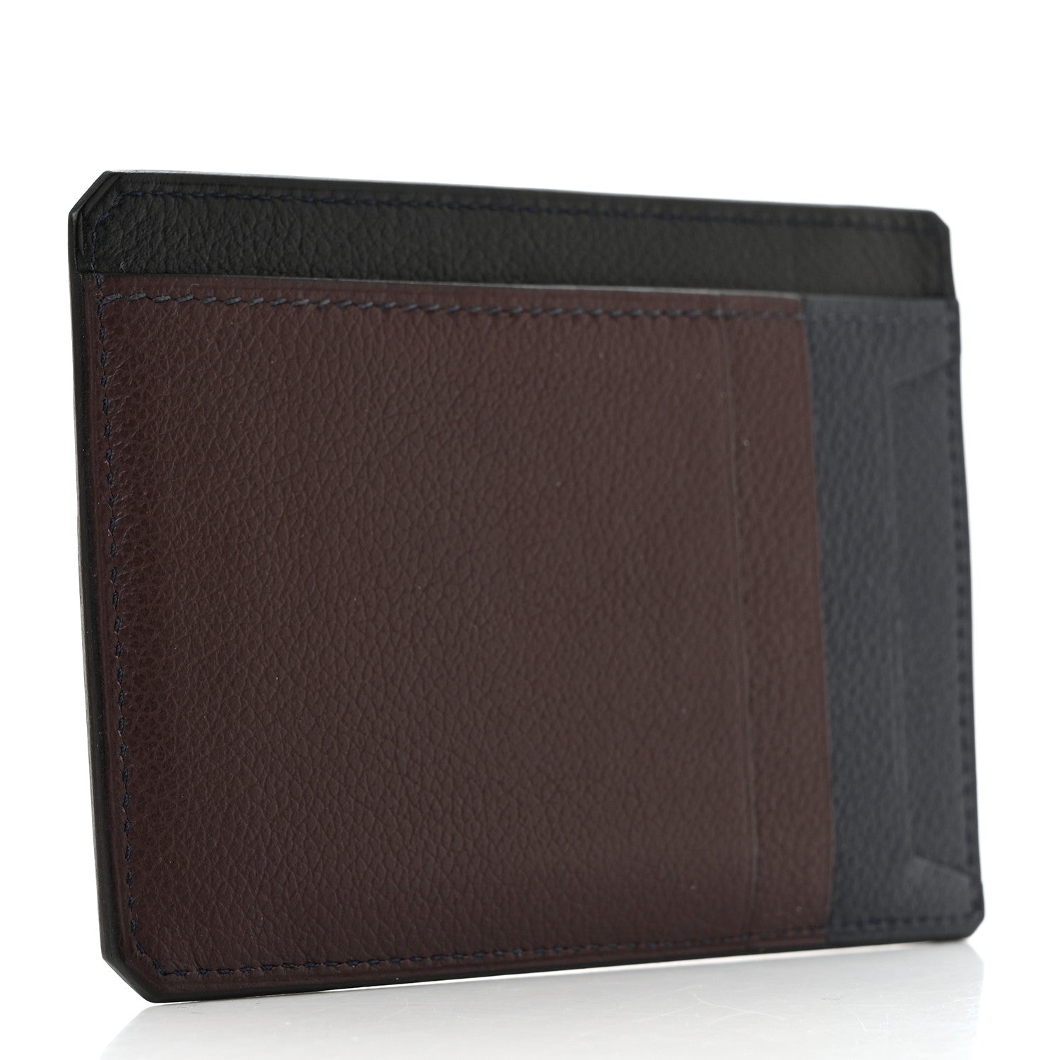 Hermes Evercolor Colorblock City 4CC Card Holder Bleu Nuit Rouge Sellier Black 3 of 8