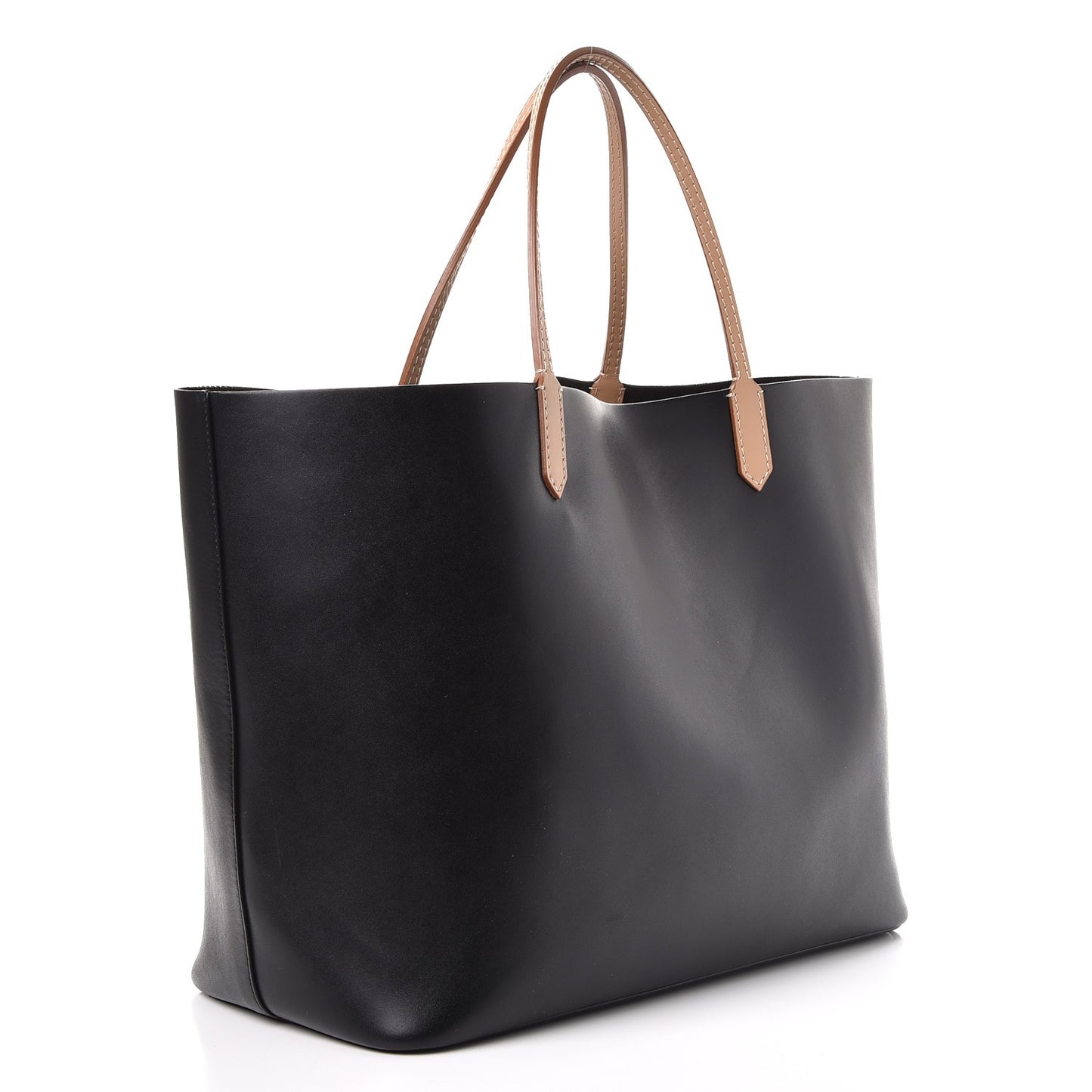 Calfskin Large Antigona Tote Black Beige