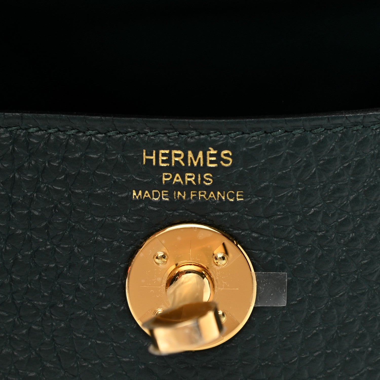 Hermes Taurillon Clemence Mini Lindy 20 Vert Cypress 6 of 11