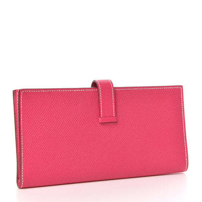 Hermes Epsom Bearn Gusset Wallet Rose Tyrien 3 of 8