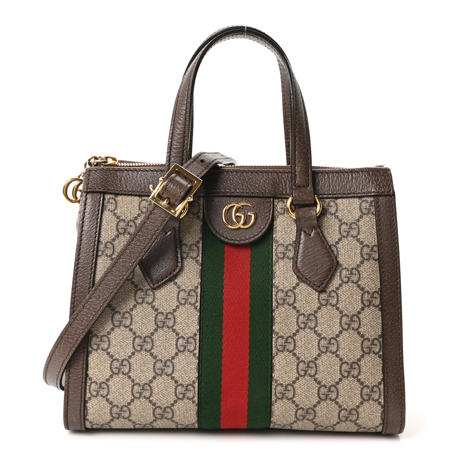 Gucci GG Supreme Monogram Small Ophidia Tote Bag Brown 1 of 10