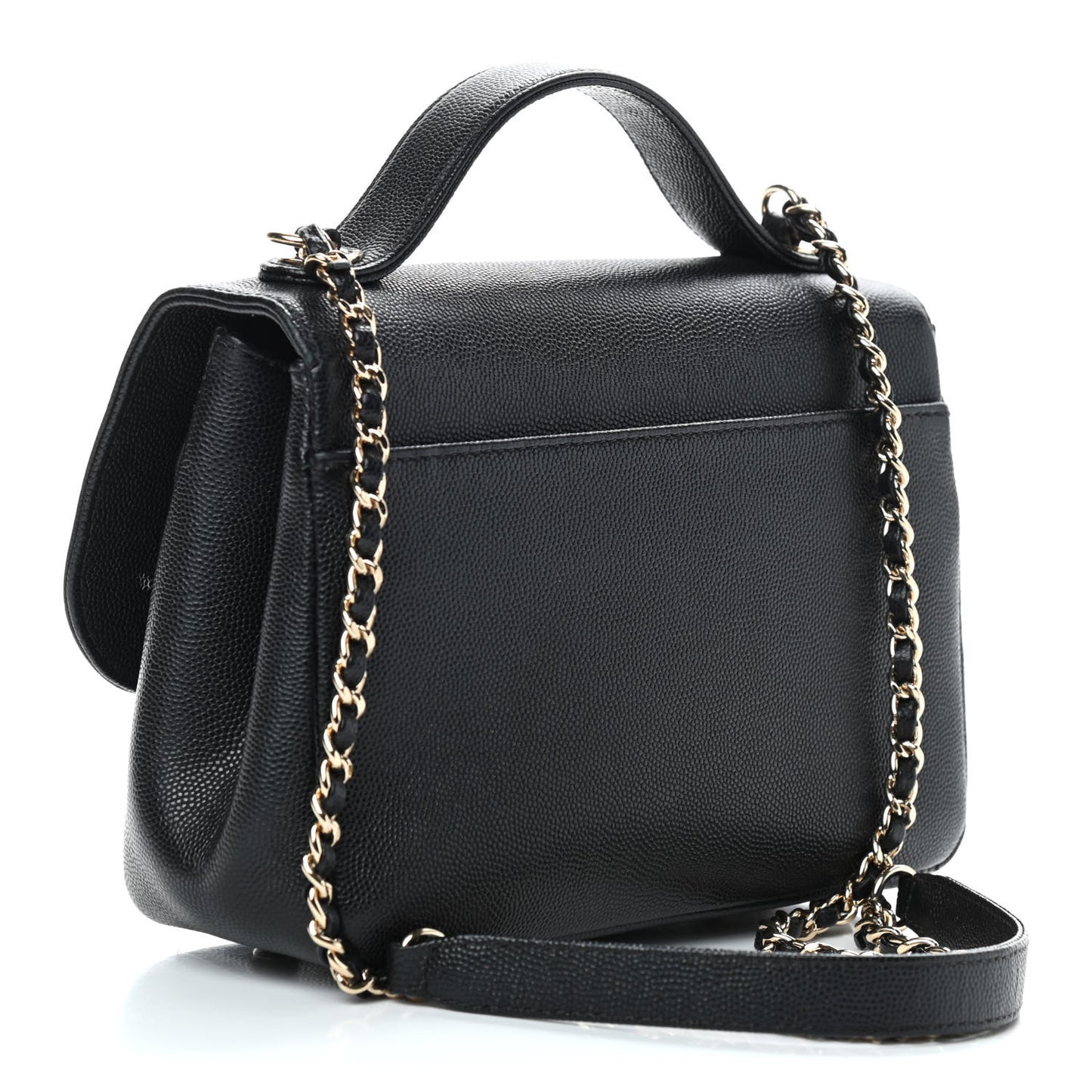 Caviar Quilted Small Business Affinity Flap Black