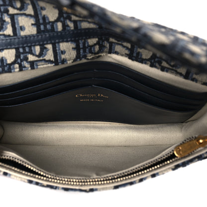 Christian Dior Oblique Saddle Chain Pouch Blue 5 of 8