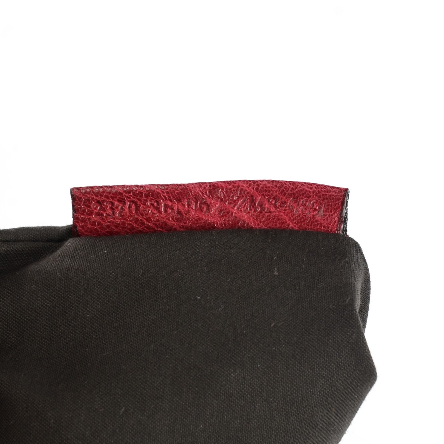 Distressed Lambskin Grommet Bag De Jour Rosso