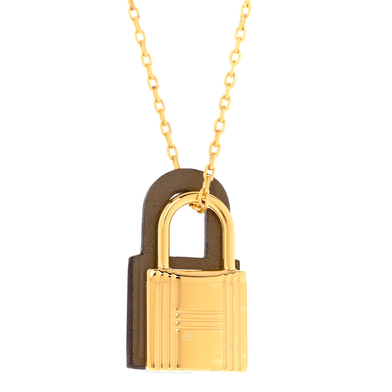 Hermes Swift Small O'Kelly Pendant Necklace Etoupe 4 of 8