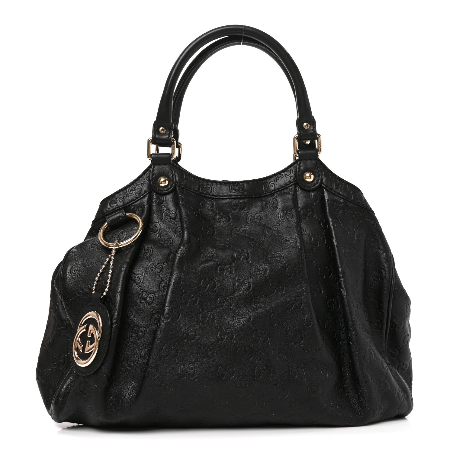 Gucci Guccissima Medium Sukey Tote Black 1 of 10