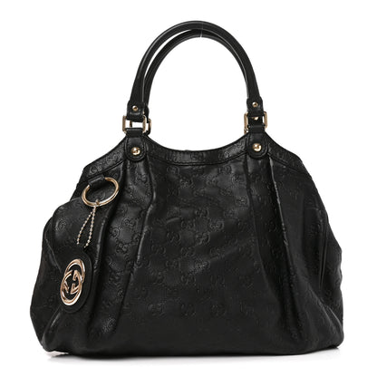 Gucci Guccissima Medium Sukey Tote Black 1 of 10