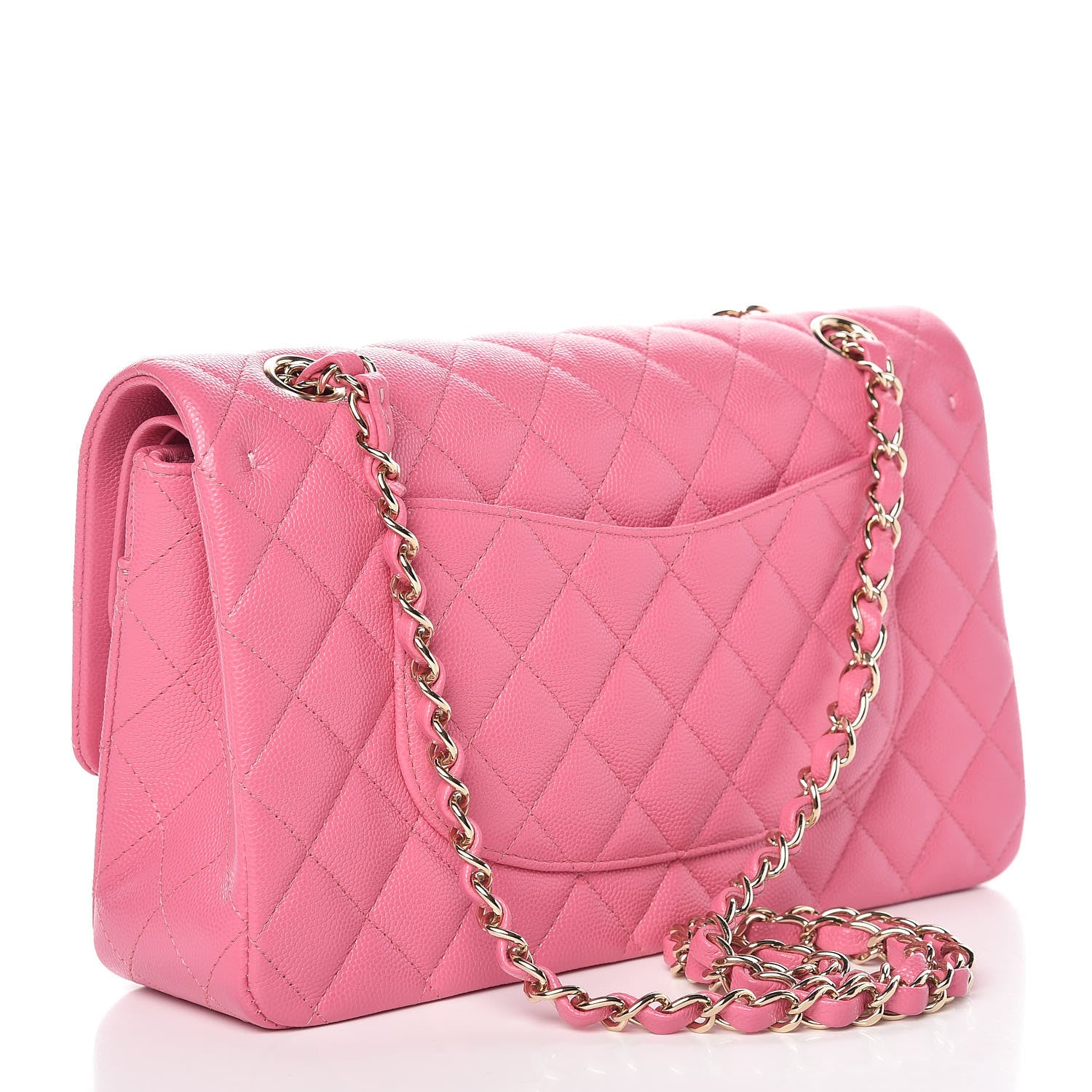 Chanel Caviar Quilted Medium Double Flap Pink 3 of 11