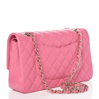 Chanel Caviar Quilted Medium Double Flap Pink 3 of 11