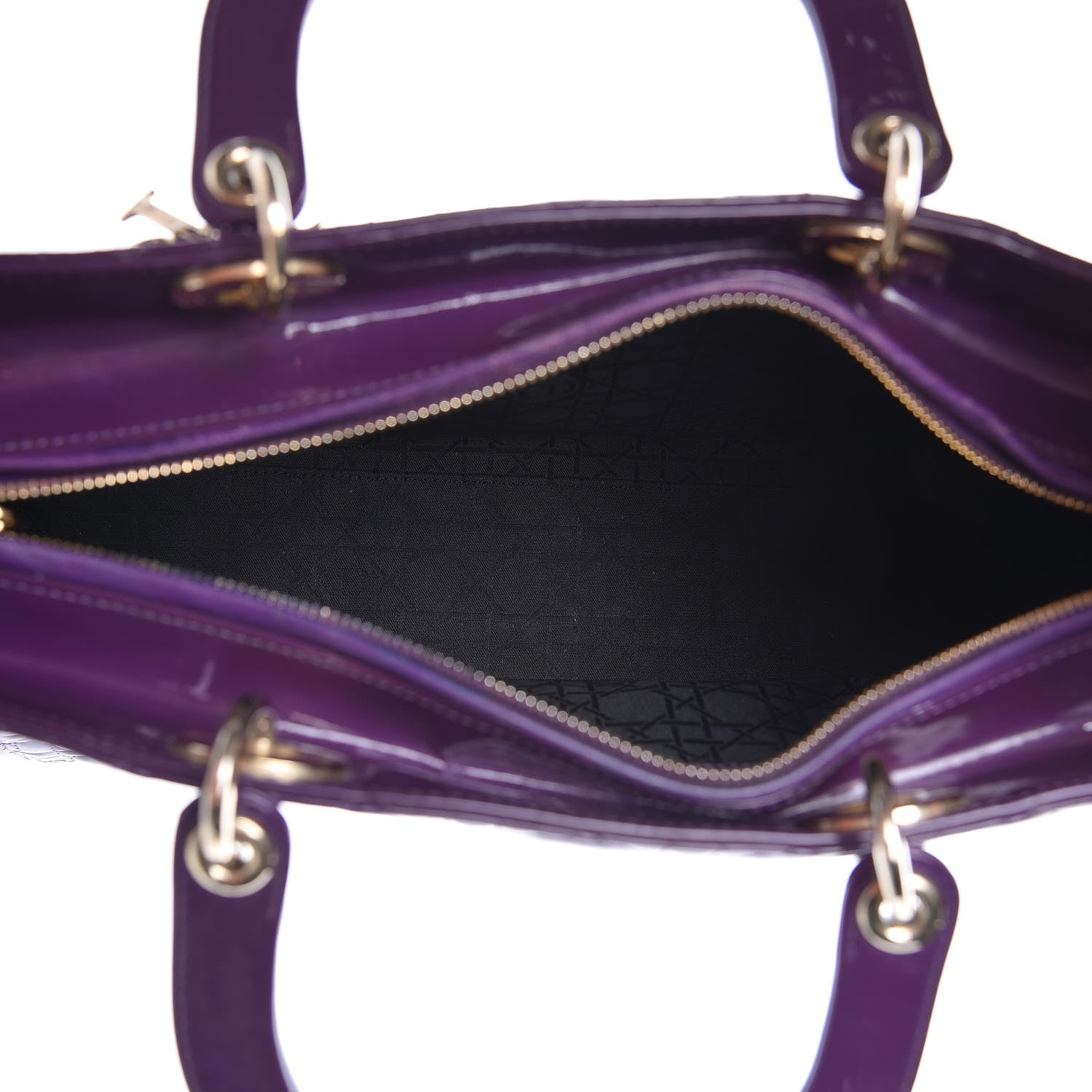 Christian Dior Patent Cannage Large Lady Dior Violet Purple 5 of 19