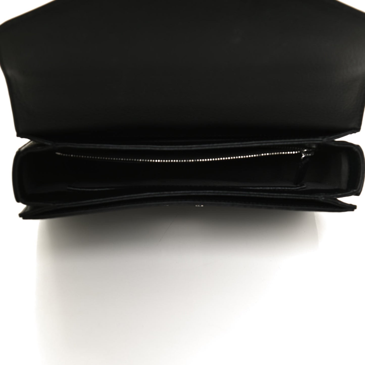 Visetos Calfskin Spot Park Avenue Medium Shoulder Bag Dark Grey Black
