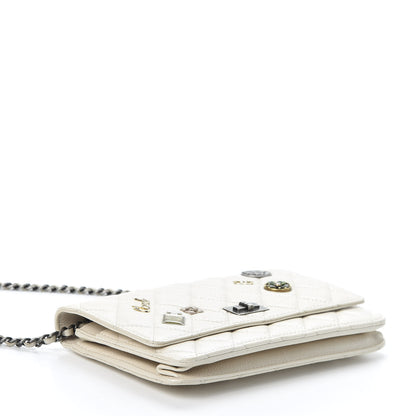Chanel Metallic Calfskin Lucky Charms Casino 2.55 Reissue Wallet On Chain WOC Ivory 3 of 11
