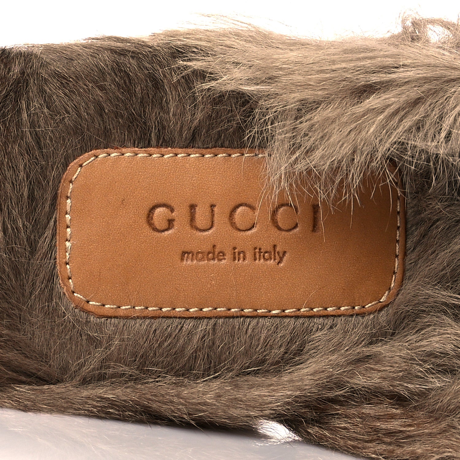 Gucci Betis Glamour Calfskin Fur Womens Princetown Slippers 36 Hibiscus Red Naturale 7 of 10