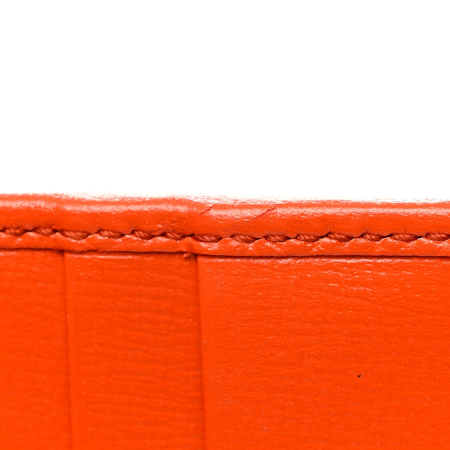 Azalea Calfskin Enamel Horsebit 1955 Wallet On Chain Deep Orange