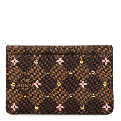 Louis Vuitton Damier Ebene Studded Card Holder 1 of 8