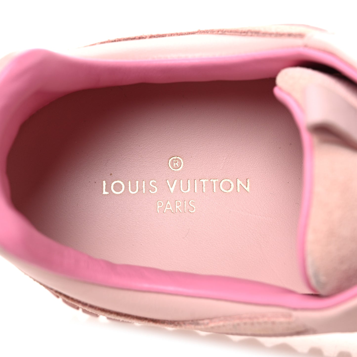 Suede Calfskin Run Away Sneakers 38.5 Pink