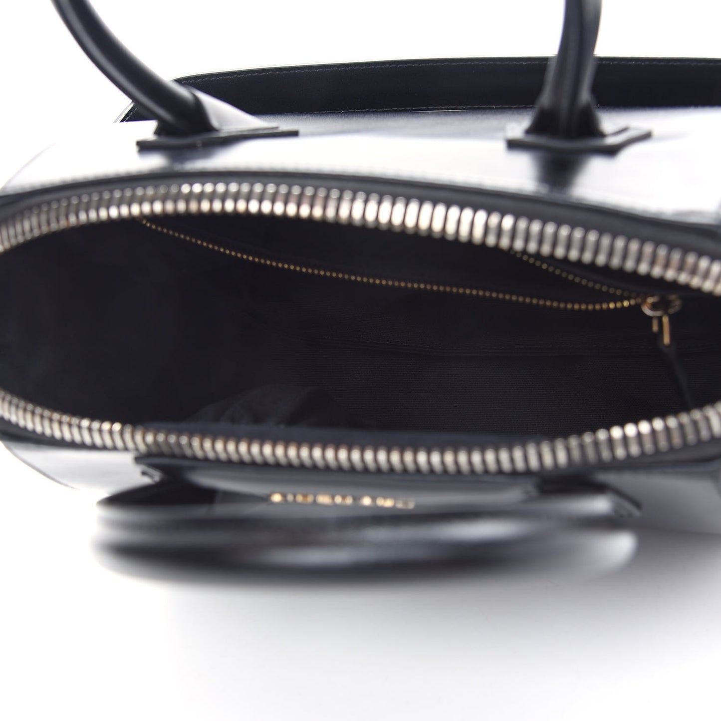 Shiny Lord Calfskin Small Antigona Black