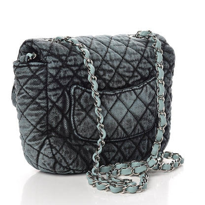 Chanel Denim Quilted Denimpression Small Flap Blue Black 2 of 9