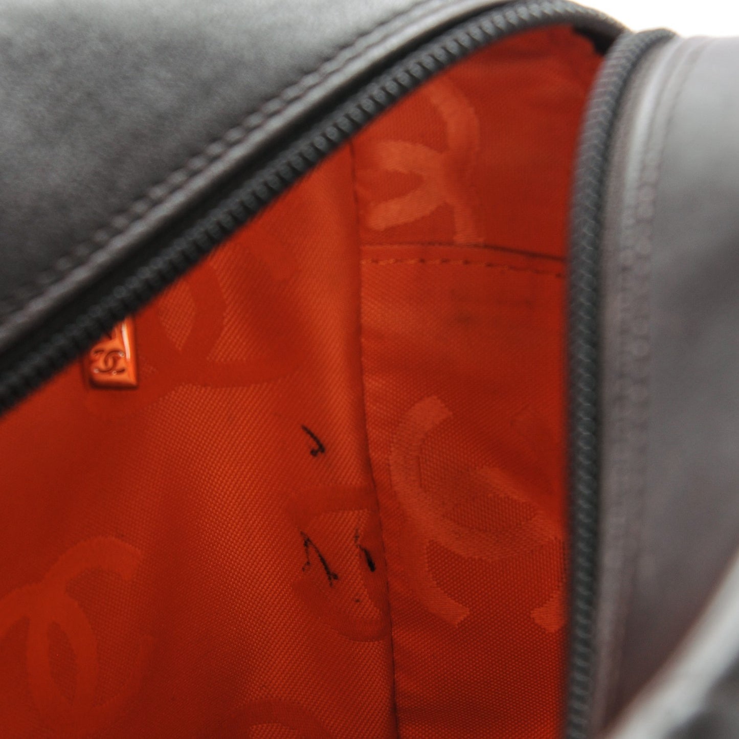 Calfskin Quilted Small Cambon Multipocket Reporter Dark Brown