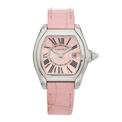 Cartier Stainless Steel Alligator 31mm Roadster Quartz Watch Pink 1 of 9