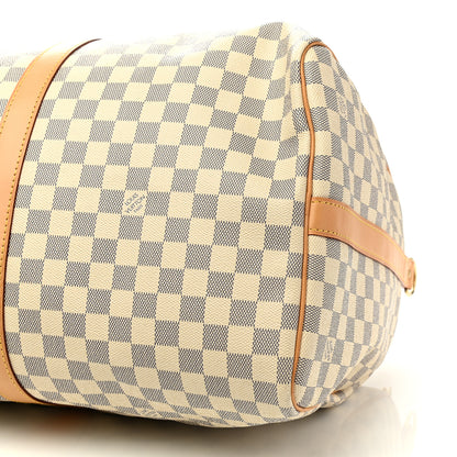 Louis Vuitton Damier Azur Keepall Bandouliere 55 11 of 11