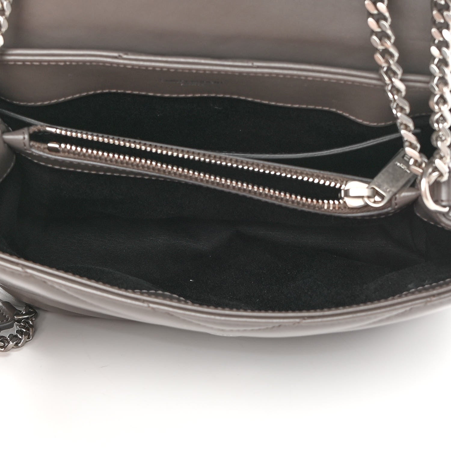 Saint Laurent Calfskin Y Quilted Monogram Small Loulou Chain Satchel Taupe 5 of 15