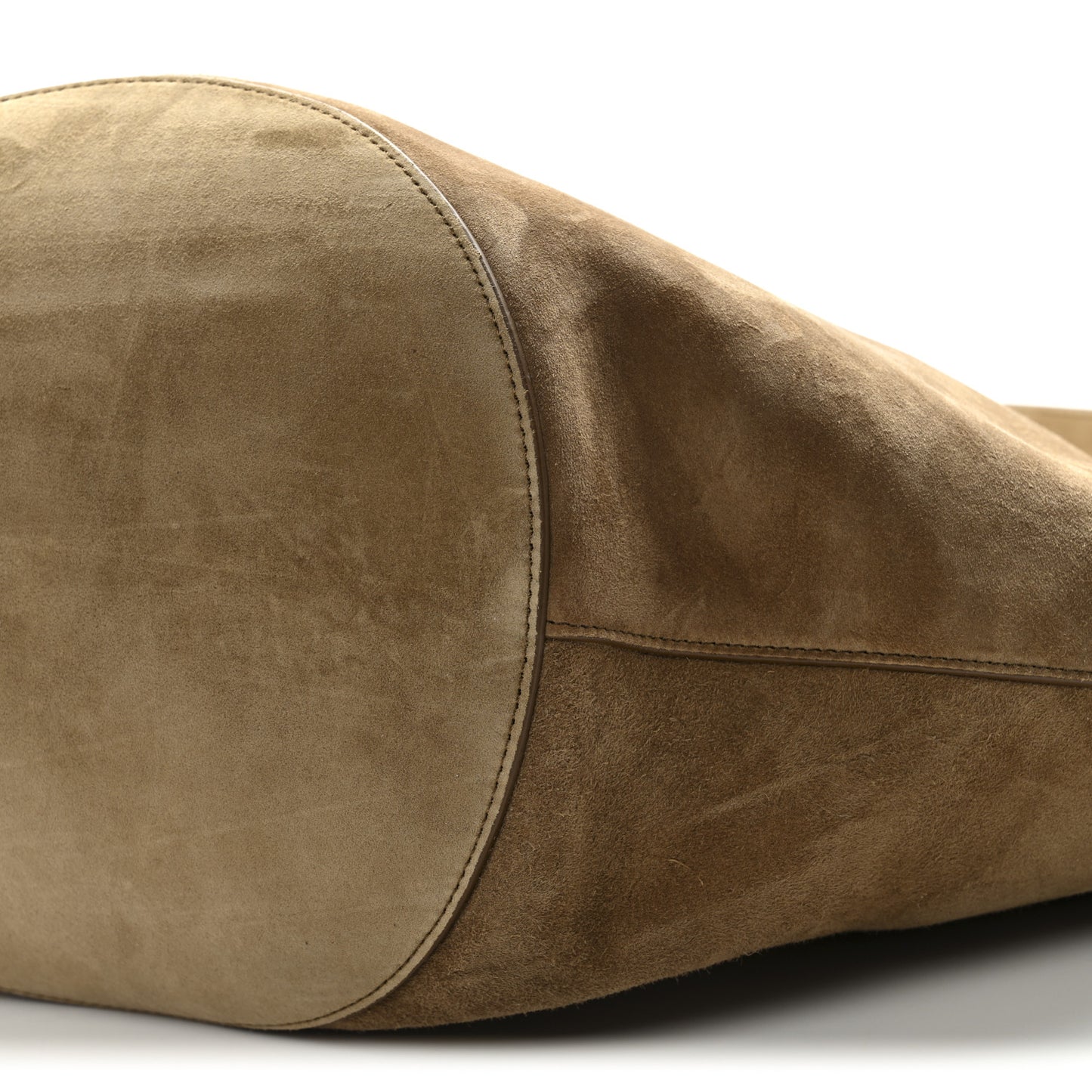 Suede Calfskin Medium Lotus Tote Mud