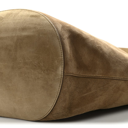 Khaite Suede Calfskin Medium Lotus Tote Mud 10 of 10