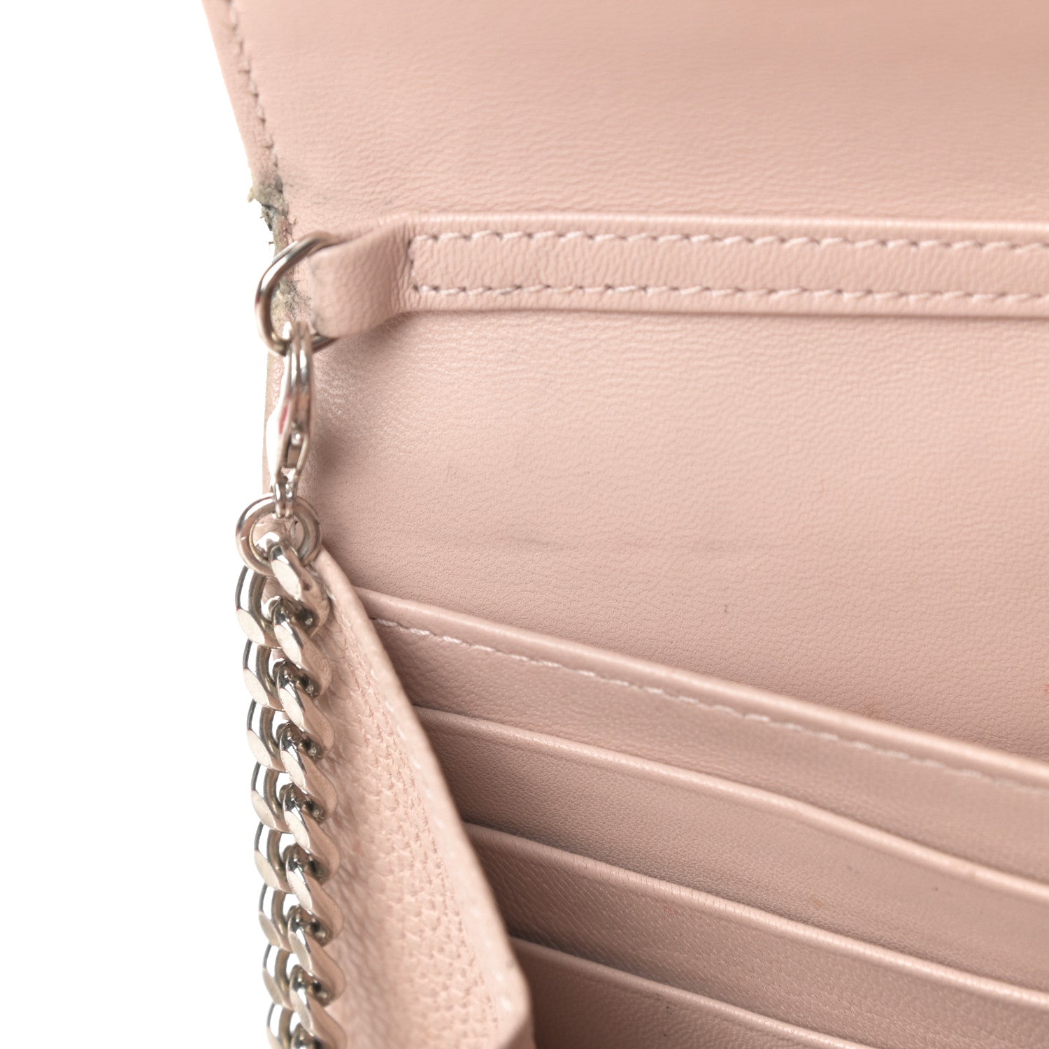 Christian Dior Grained Calfskin Diorama Croisiere Chain Wallet Rose Poudre 12 of 22
