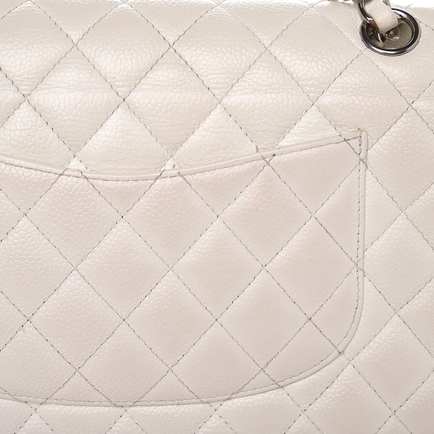 Chanel Caviar Quilted Medium Double Flap White 13 of 13