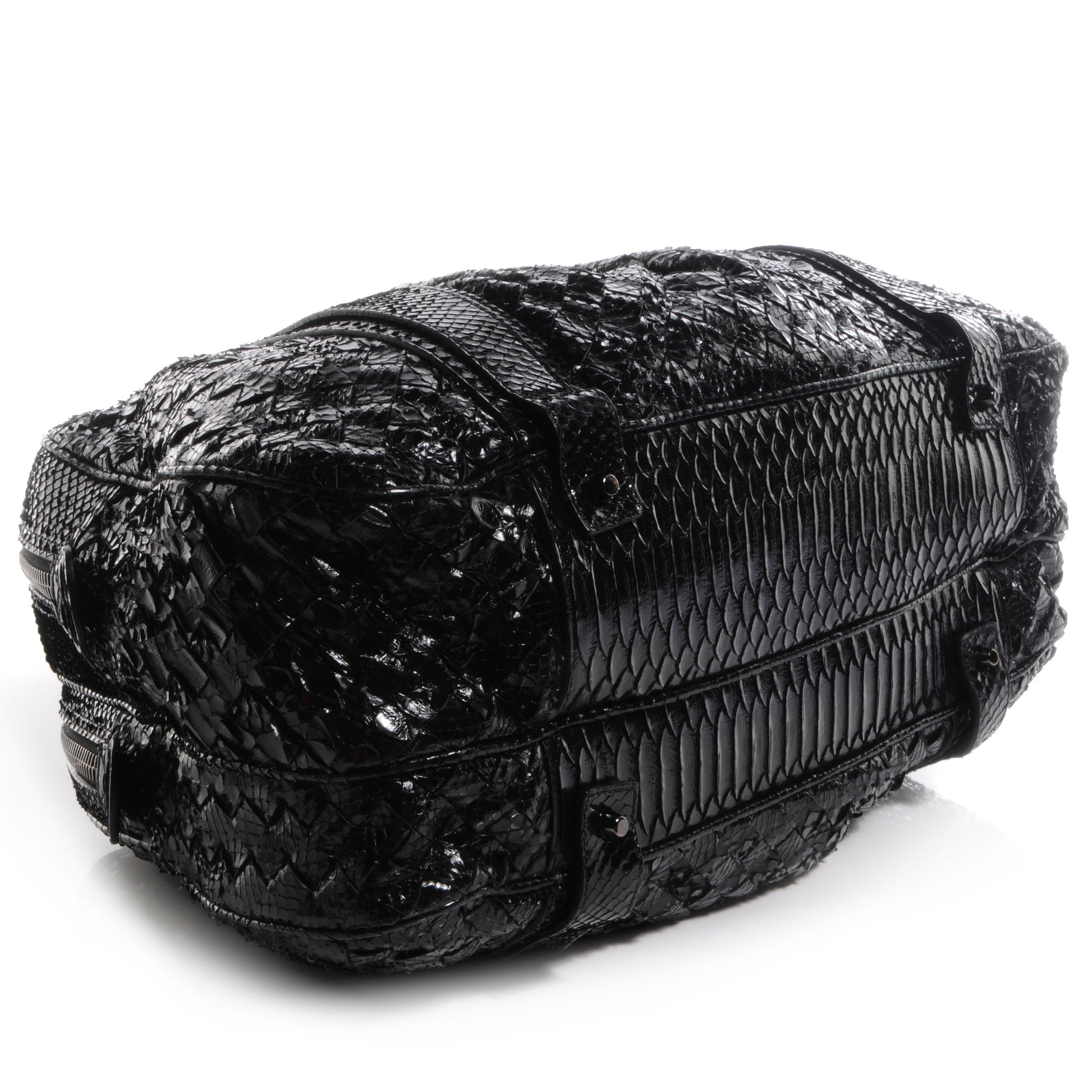 Burberry Python Knight Satchel Black 4 of 9