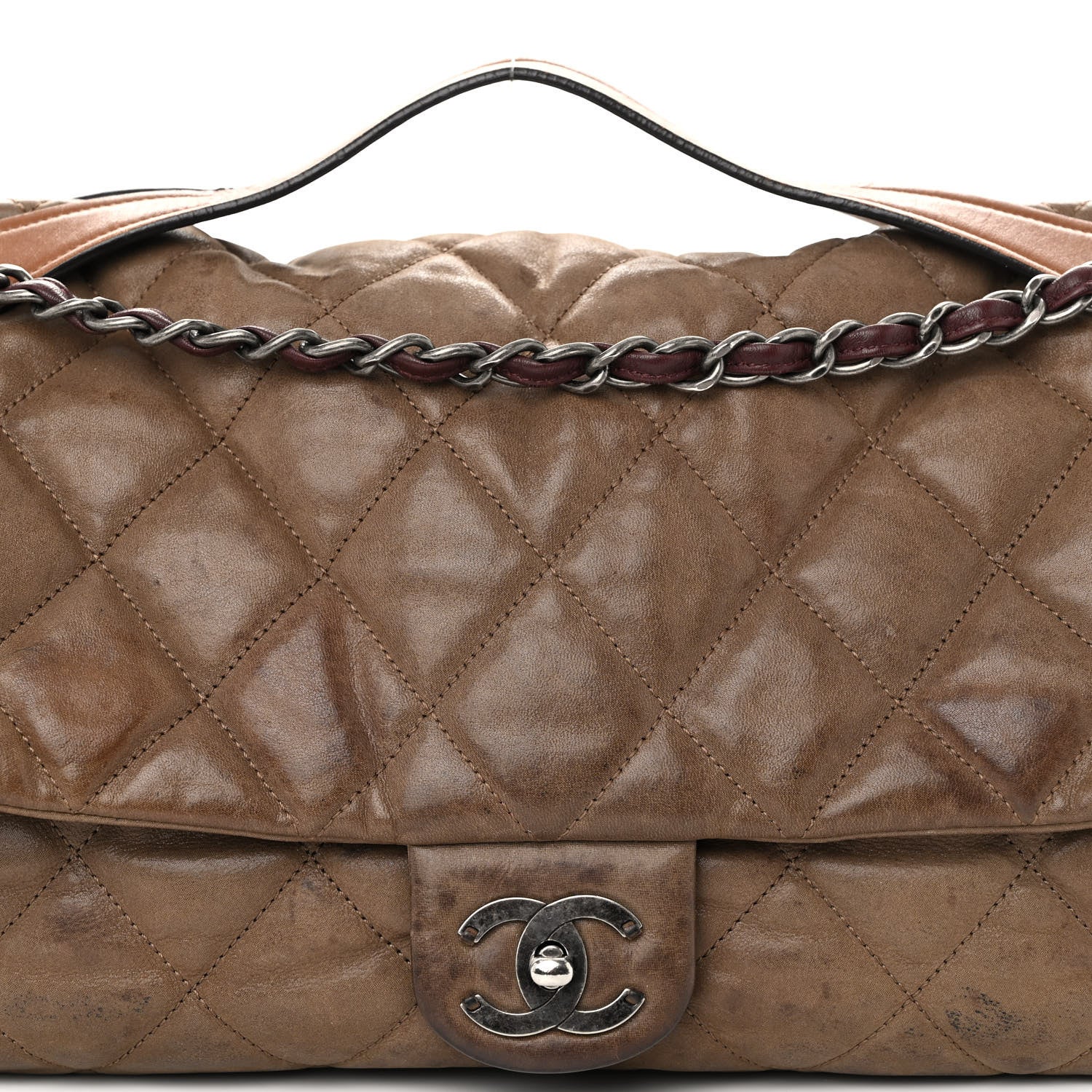 Chanel Iridescent Calfskin In The Mix Jumbo Flap Khaki 8 of 13