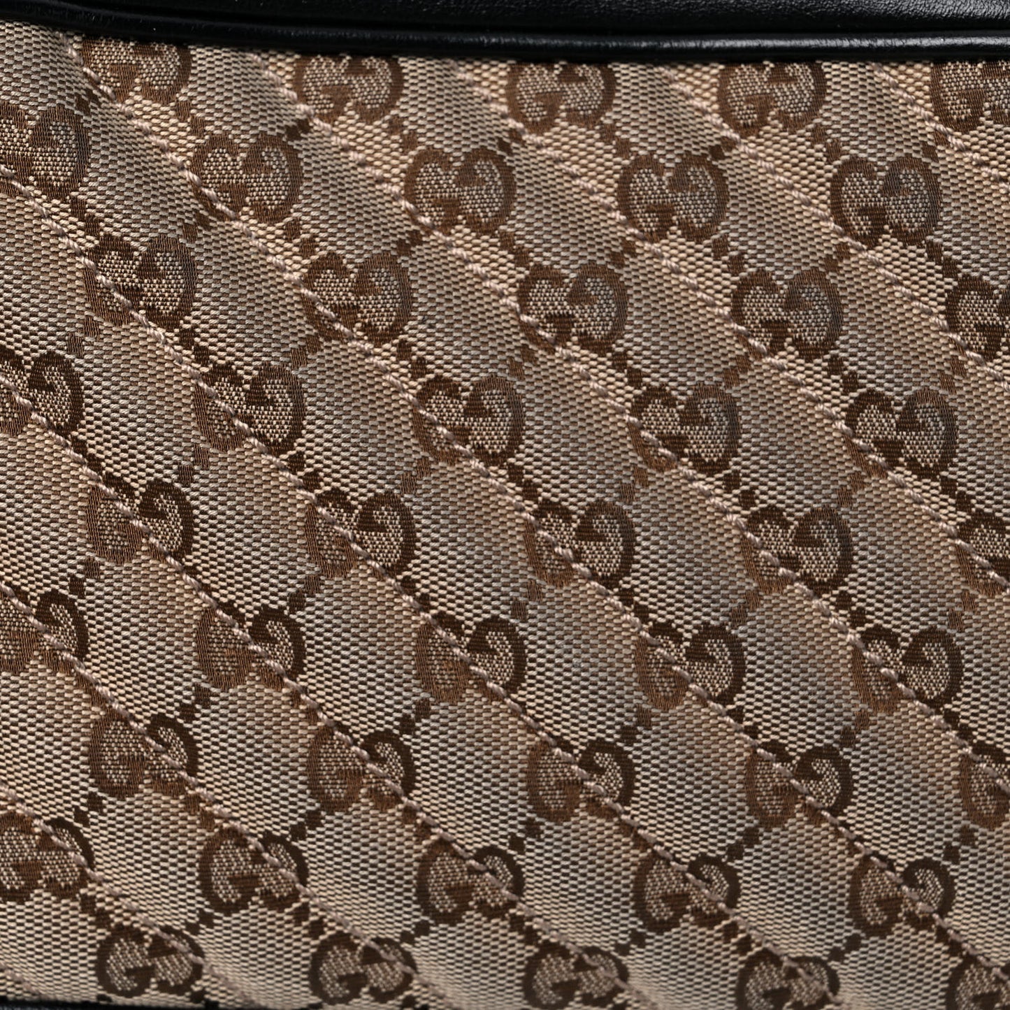 Monogram Matelasse Diagonal Small GG Marmont Chain Shoulder Bag Beige Black