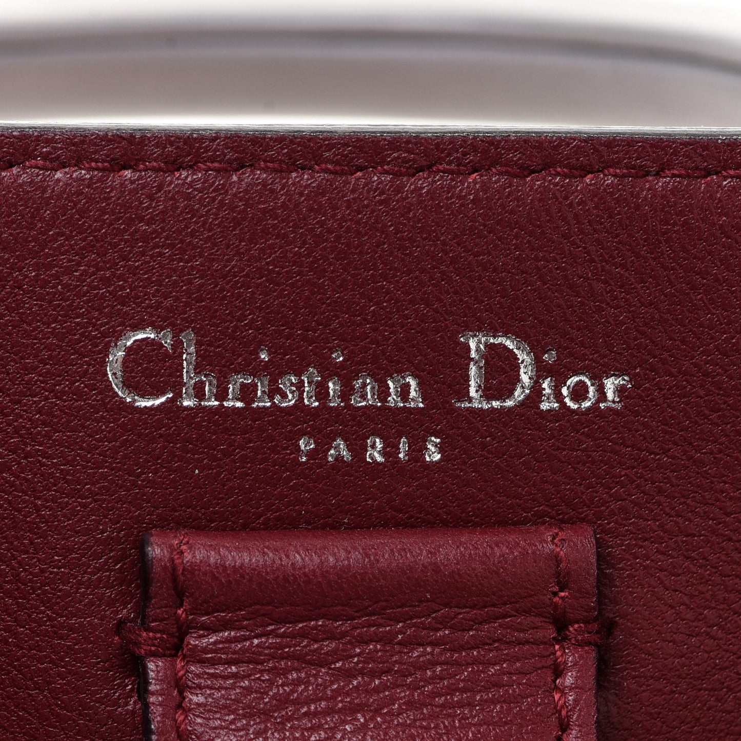 Smooth Calfskin Mini Tri-Color Diorissimo Tote Pink Grey Burgundy