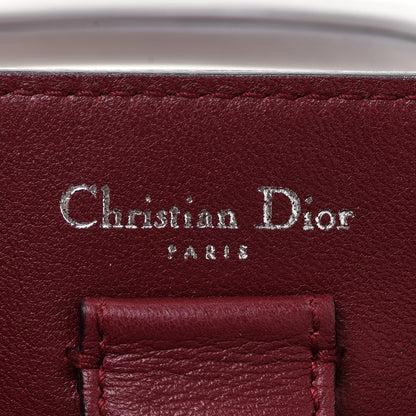 Christian Dior Smooth Calfskin Mini Tri-Color Diorissimo Tote Pink Grey Burgundy 6 of 12