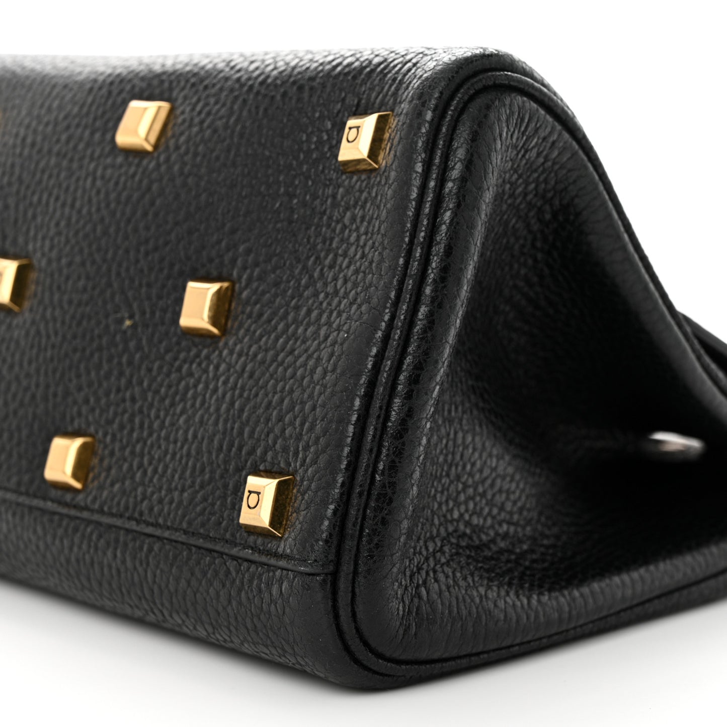 Hammered Calfskin Studio Rock Bag Black