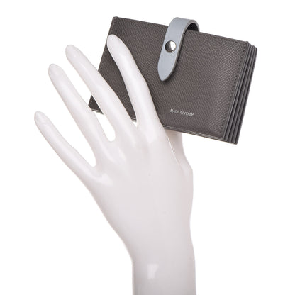 Celine Grained Shiny Calfskin Accordion Card Holder Grey 2 of 8