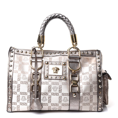 Versace Metallic Calfskin Snap Out Of It Bag Bronze 1 of 28