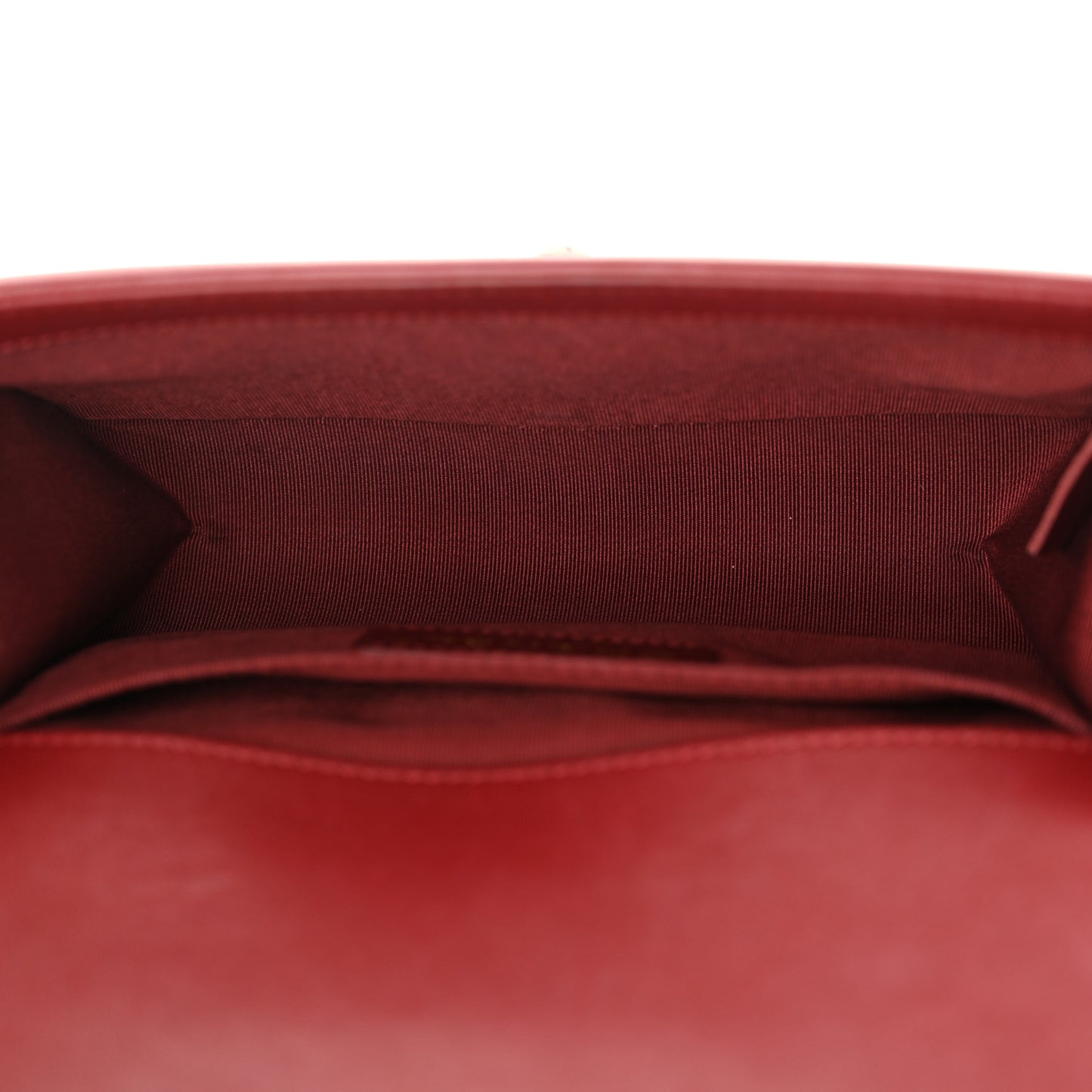 Lambskin Quilted Small Boy Flap Dark Red