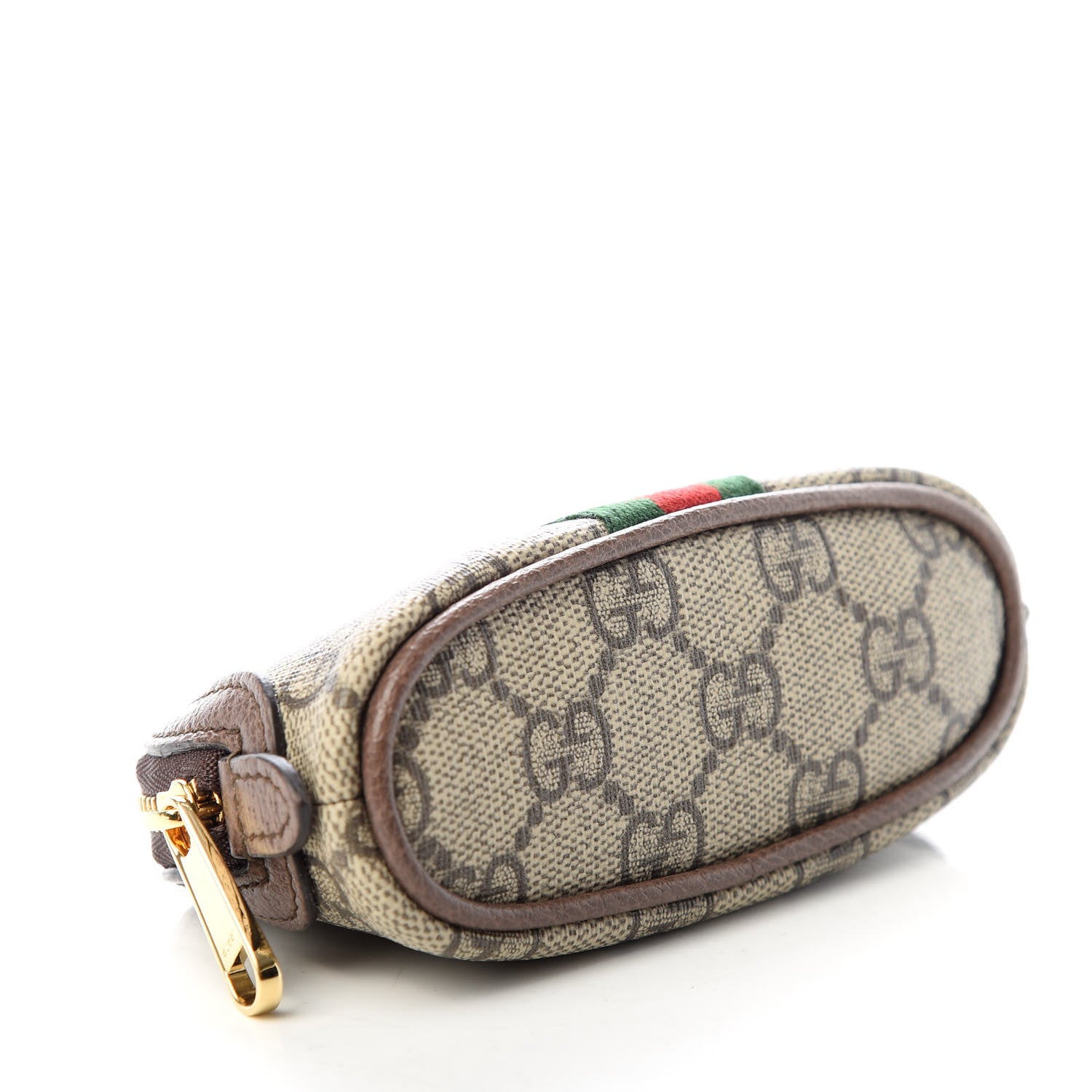 Gucci GG Supreme Monogram Web Ophidia Dome Key Pouch Beige New Acero 4 of 8