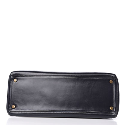 Hermes Box Kelly Retourne 32 Bleu Marine 5 of 33