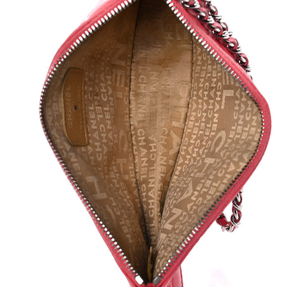 Chanel Lambskin Precious Symbols Pochette Coral 4 of 10